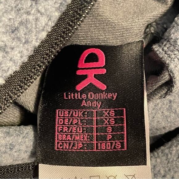 Little Donkey Andy Reversible Black Grey Fleece Vest XS‎ NWT - Picture 9 of 13